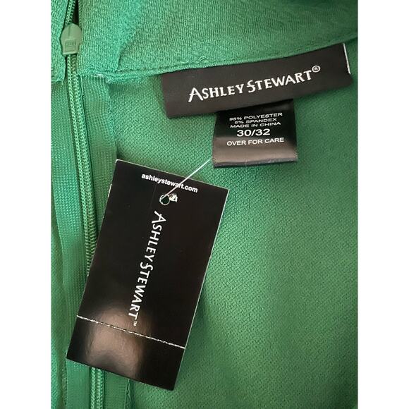 Ashley Stewart Dress Size 30/32 Midi Roched Sleeve Career Business Event NEW - Picture 4 of 8